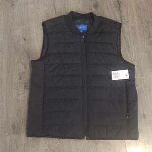 Bomber collar puffer vest NWT
